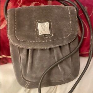 Tignanello suede crossbody taupe